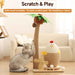 Island Tiki Tales Coconut Tree Rotating Chicken Cat Toy Cat Scratching Board
