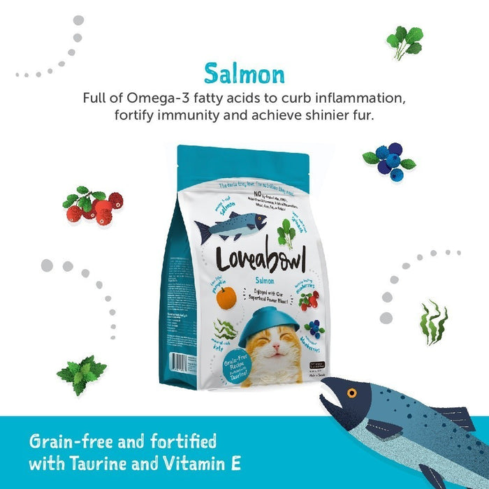 Loveabowl Grain-Free Salmon Dry Cat Food 1kg
