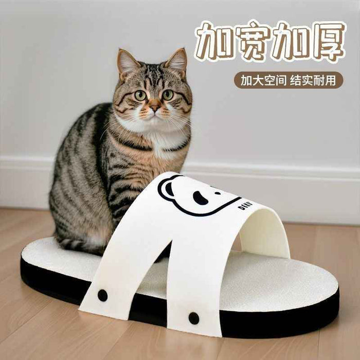 Large White Slippers Cat Scratch Board Wear-Resistant Non-Dandruff Self-Grinding Claw Device Corrug