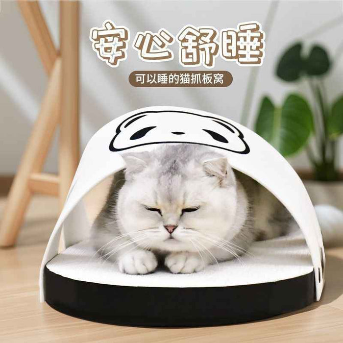 Large White Slippers Cat Scratch Board Wear-Resistant Non-Dandruff Self-Grinding Claw Device Corrug