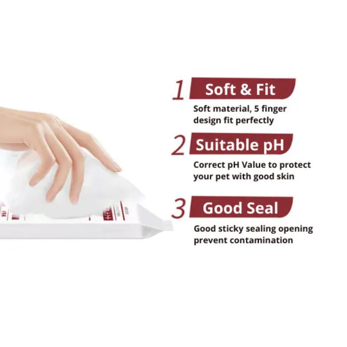 Kojima Pet Cleaning Glove Wipes - 6 pcs