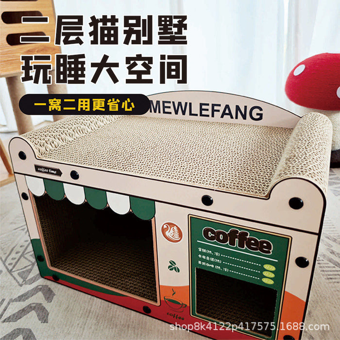 Cat Café Scratch Board Coffee Shop Inspired Cat Sofa and Lounge Bed