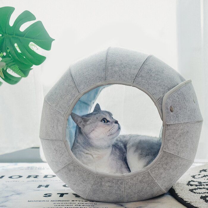Celeste Origami Convertible Felt Cat Cave & Bed