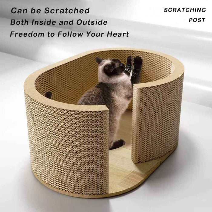 Double Holes Cat Tunnel Cat Scratch Board Cat House Cat Nest Integrated Wear-Resistant Cat Toys