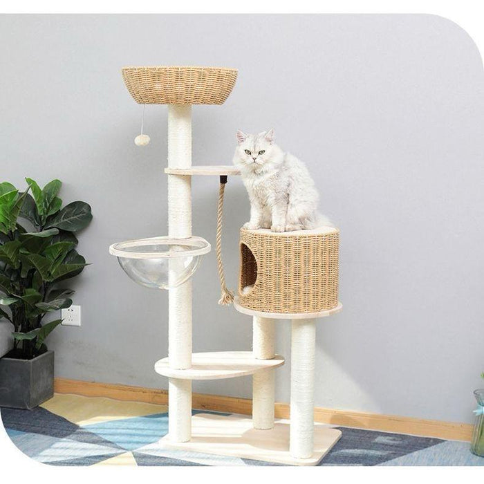 140cm High Quality Cat Condo Cat House Large Cat Tree Scratching - Neko.SG
