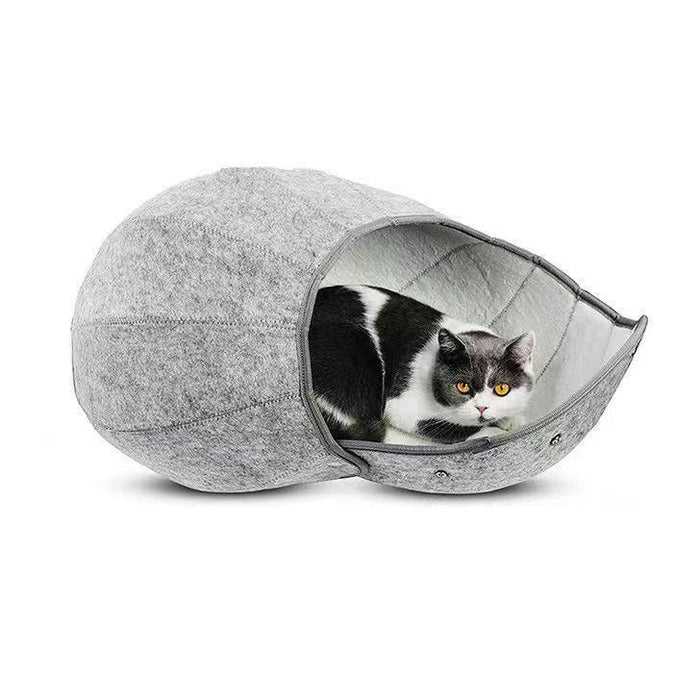 Celeste Origami Convertible Felt Cat Cave & Bed