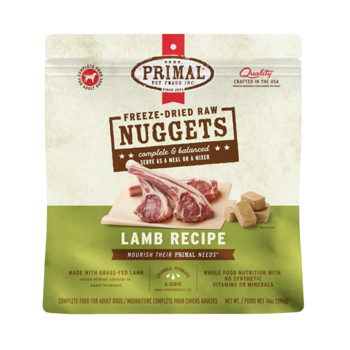 Primal Canine Freeze Dried Raw Nuggets Lamb 14oz / 397g