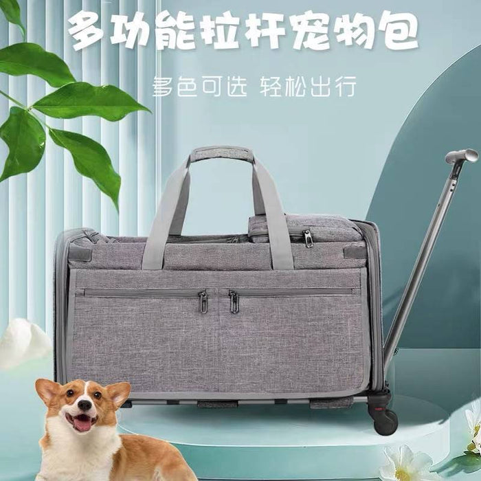 Pet Trolley Foldable Sling Bag for Dogs & Cats Travel Portable Bag Pet