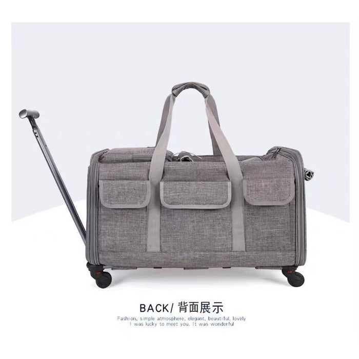Pet Trolley Foldable Sling Bag for Dogs & Cats Travel Portable Bag Pet