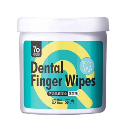 7o Present Cat & Dog Dental Finger Wipes Peppermint Dental Finger Wipes for Cat & Dog Teeth 50pcs