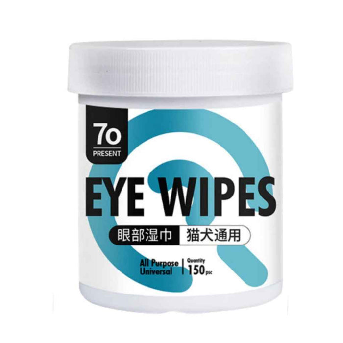 7o Present Cat & Dog Eye Wet Wipes Pet Grooming Eye Wipes Eye Stain Removal for Cat & Dog 150pcs